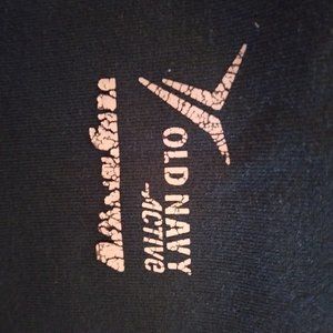 OLD NAVY LEGGINGS - BLACK/BLUE- SIZE LG